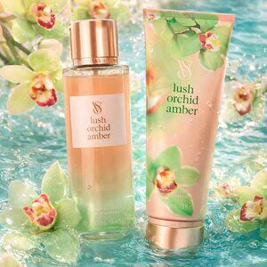 Victoria Secret Fragance Body Lotion and Body Mist Lush Orchid Amber Set